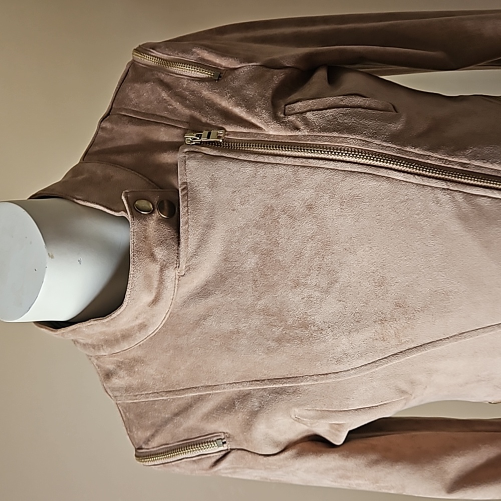 Streetwear Society Faux Suede Jacket ptp 18 1/2 - Picture 2 of 8